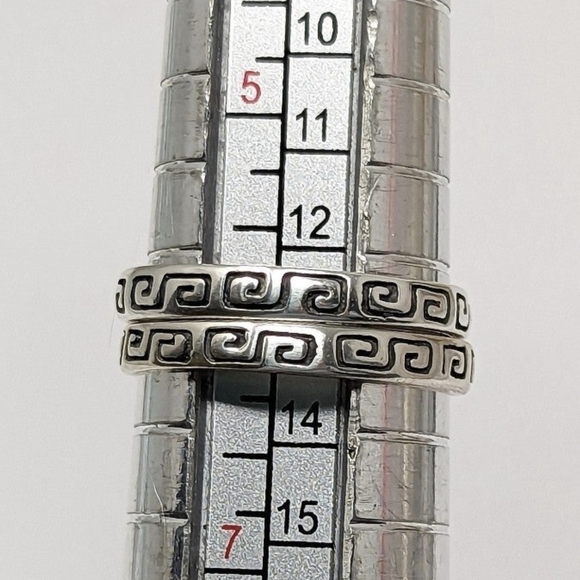 Vintage Carolyn Pollock sterling silver 925 southwest stacking ring set size 6 - Picture 6 of 6